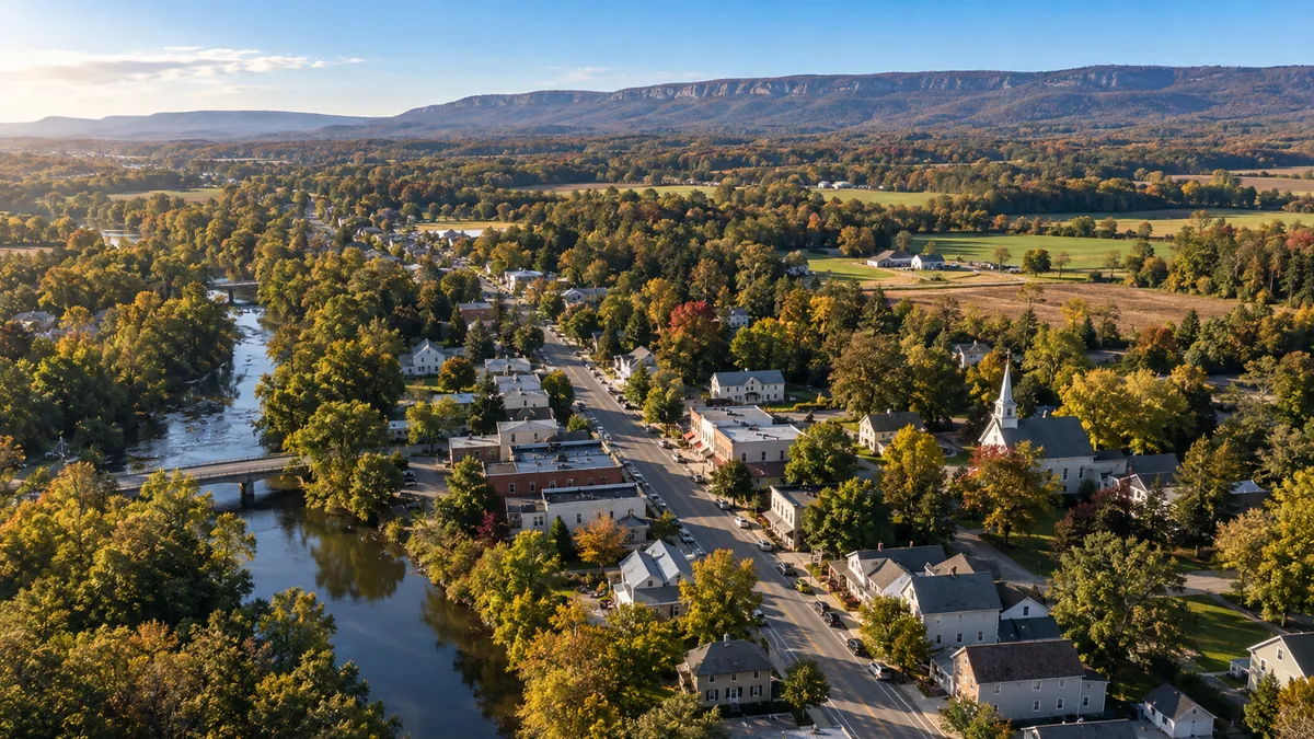 Aerial view of Pine Bush, NY