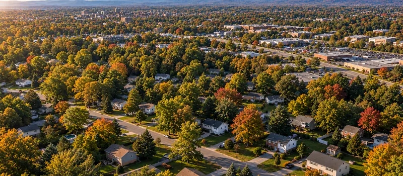 Aerial view of Mechanicstown, NY