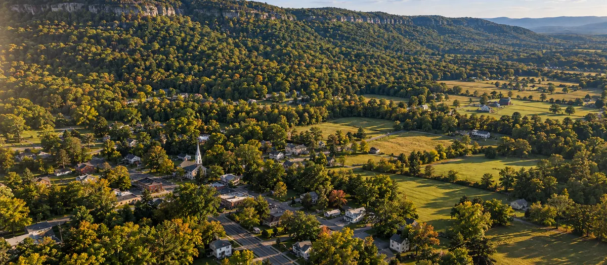 Aerial view of Mount Hope, NY
