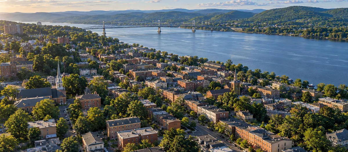 Aerial view of Newburgh, NY