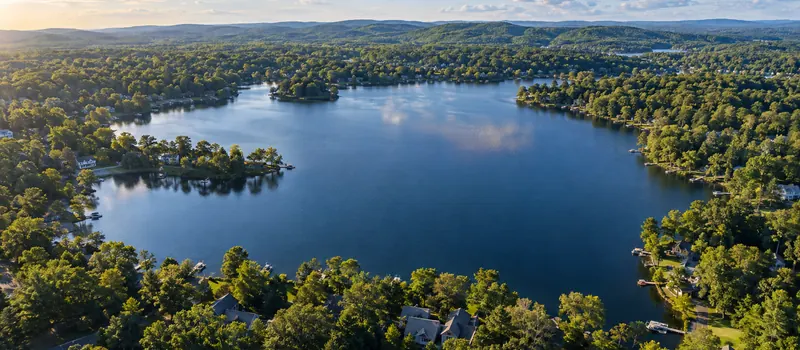 Aerial view of Orange Lake, NY