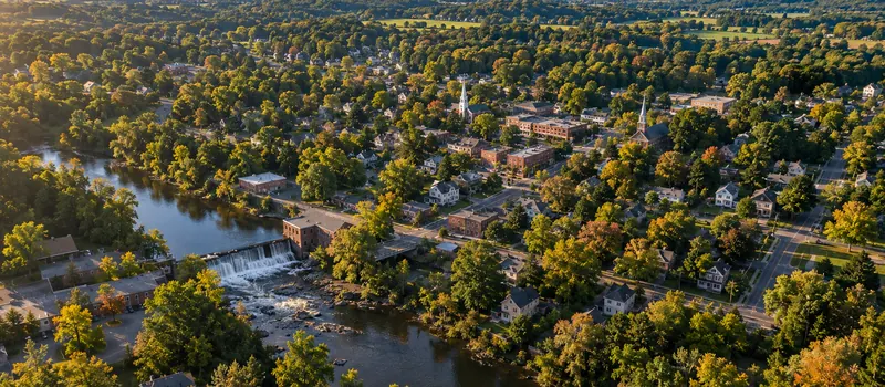 Aerial view of Walden, NY