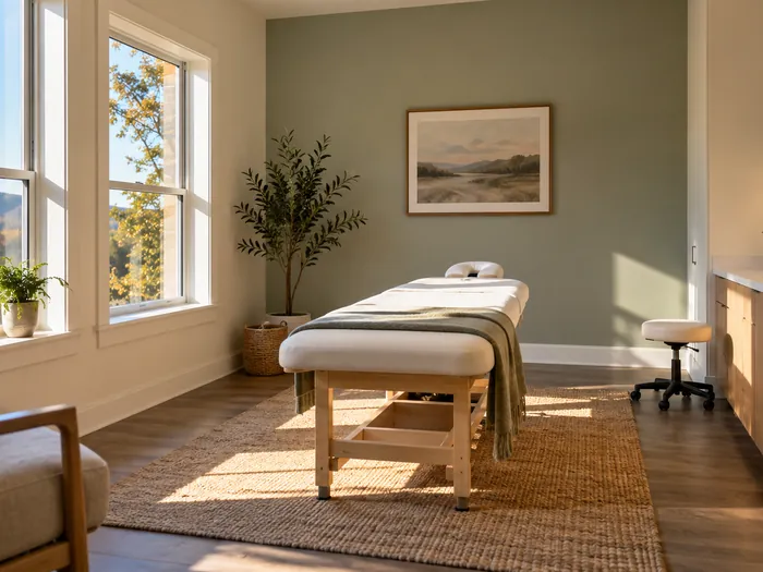 A newly finished room with fine dust cleared from the floor and sills